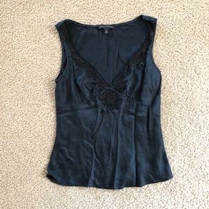 Banana Republic Black Sexy Silk Lace Tank